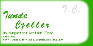 tunde czeller business card